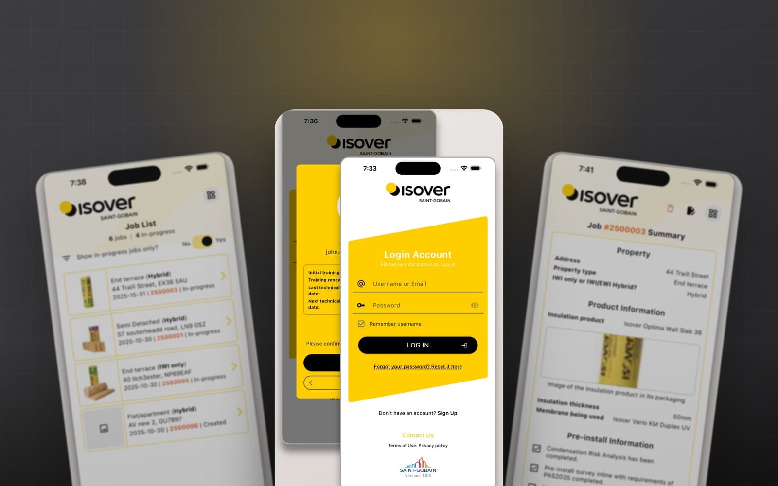 The Isover Optima app